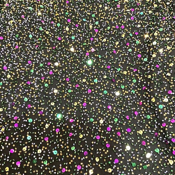 Pappel Boutique Evening Silk Beaded Sequin Dress -Size 8 - Picture 4 of 5